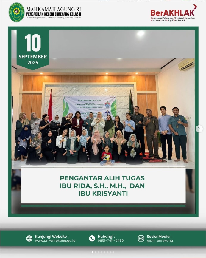 10 September 2025 Pengantar Alih Tugas