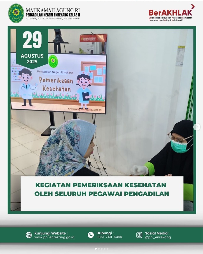 Pemeriksaan kesehatan 29 agustus