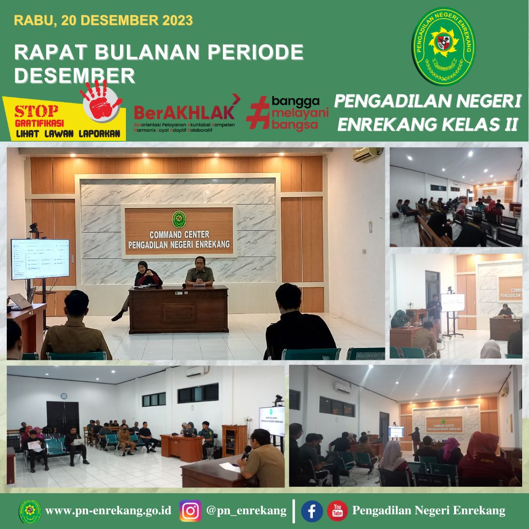 RAPAT BULANAN PERIODE DESEMBER